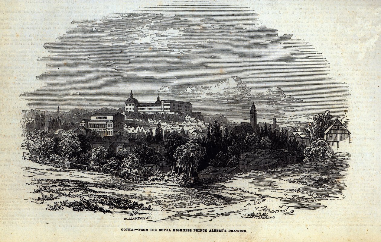 Gotha, gravert av W.J. Linton, fra 