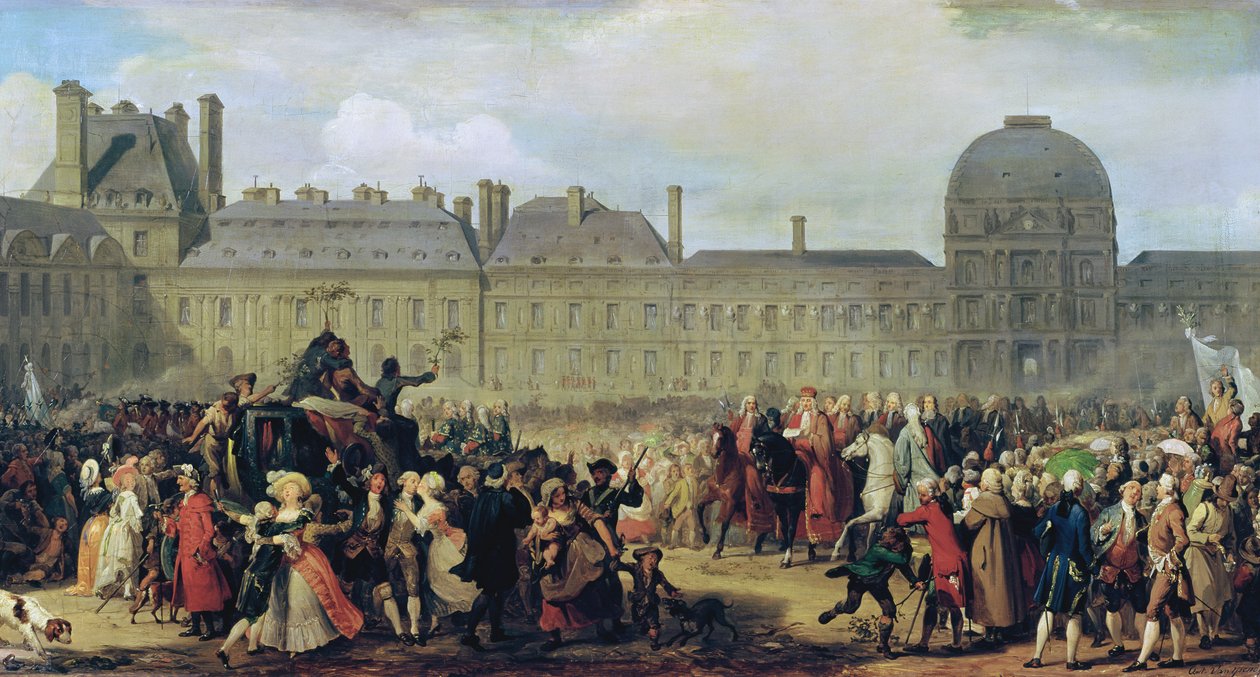 Kunngjøringen om signeringen av Versailles-traktaten i 1783, 1837 av Anton van Ysendyck