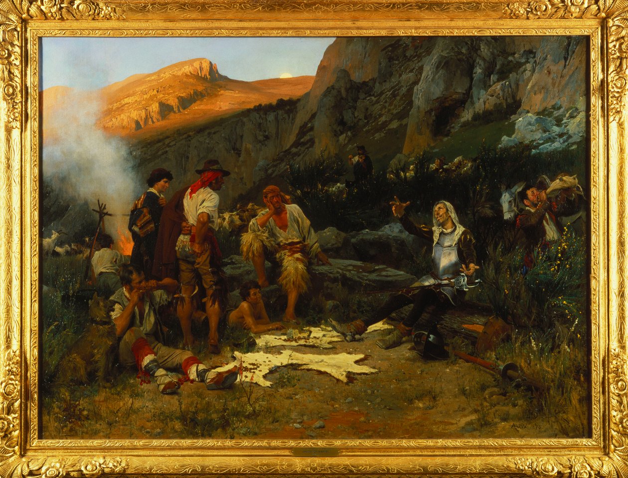 Don Quijote og geitegjeterne, 1870 av Anton Alexander von Werner
