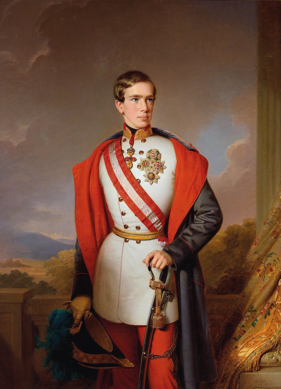 Portrett av keiser Franz Joseph I av Østerrike, 1849. av Anton Einsle