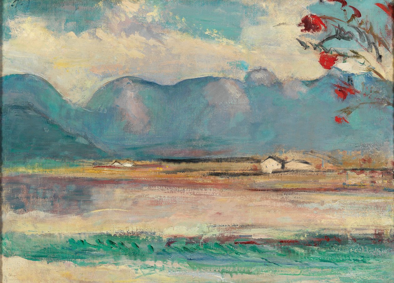 Pinzgau-landskap med steinhavet, rundt 1916 av Anton Faistauer