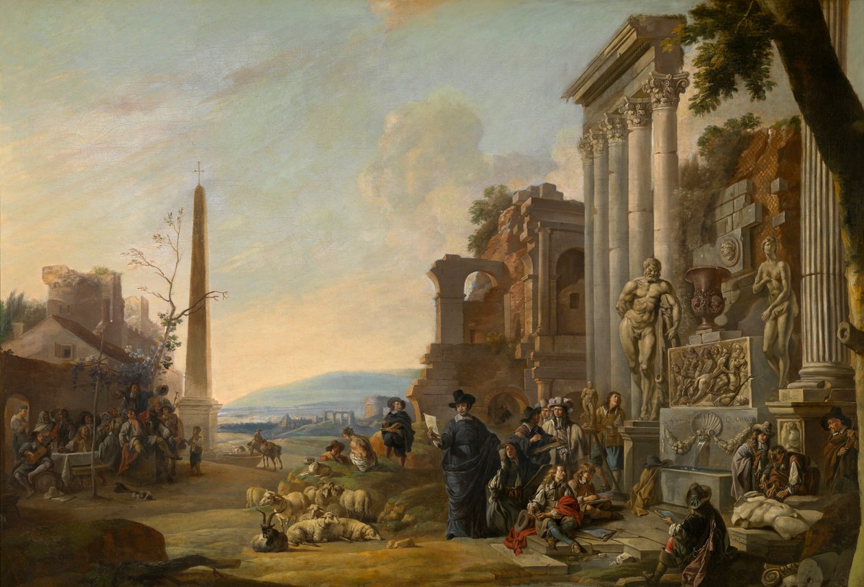 Studiet av kunst i Roma av Anton Goubau