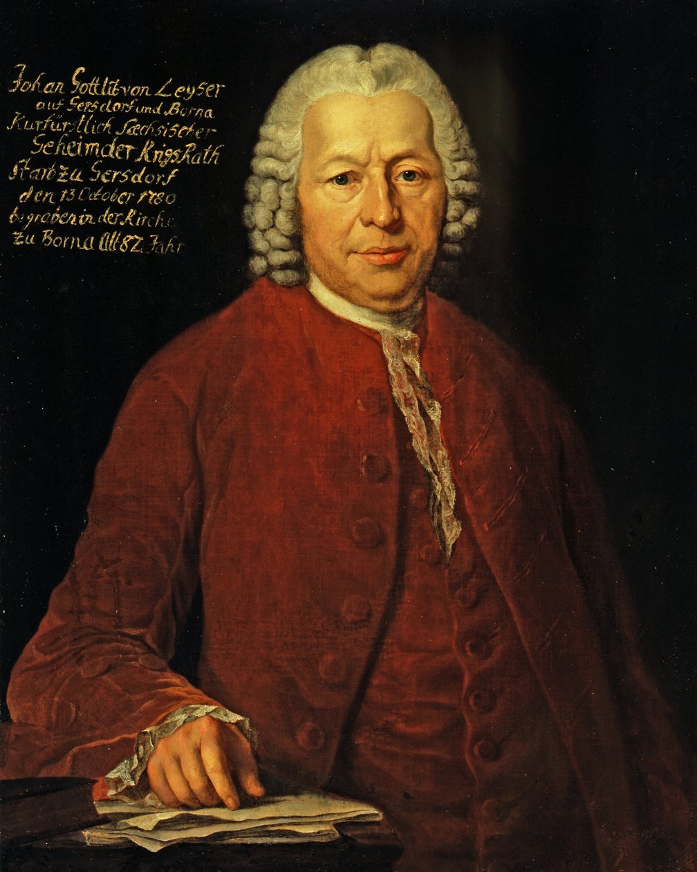 Den kurfyrstelige saksiske krigsråden Johann Gottlieb von Leyser (ca. 1698-1780) av Anton Graff