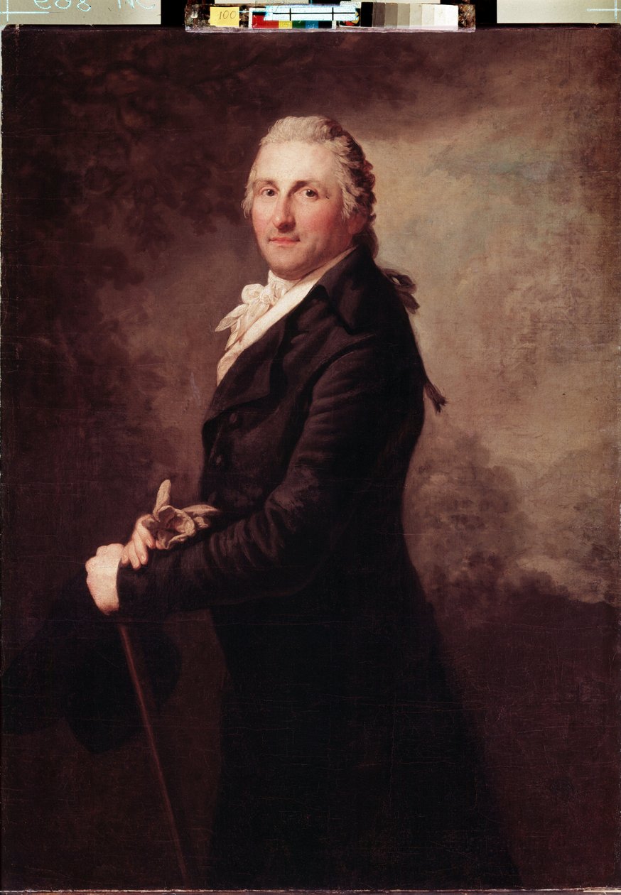 ""Portrett av George Leopold av Gogul (eller Goguel), fransk soldat og politiker"" Maleri av Anton Graff (1736-1813) 1796 Dim. 130x95 cm Eremitagemuseet, St. Petersburg av Anton Graff