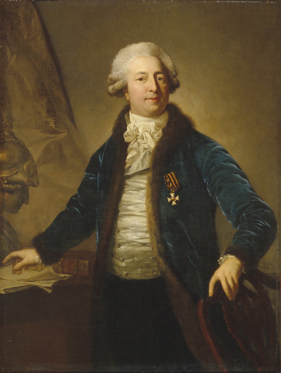 Portrett av Adrian Ivanovich Divov 1749-1814, 1790-tallet av Anton Graff