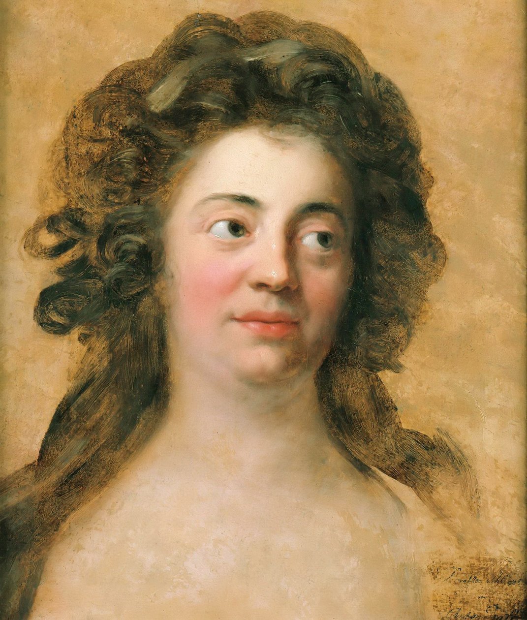 Portrett av Dorothea Friederike Schlegel 1764-1839, født Brendel Mendelssohn, ca. 1790. av Anton Graff