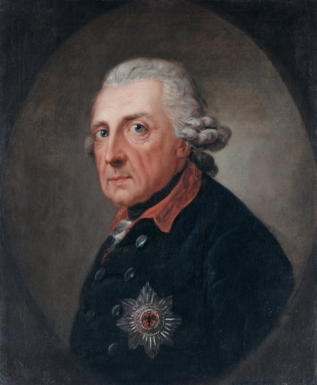 Portrett av Fredrik II av Preussen 1712-1786, 1781-1783. av Anton Graff