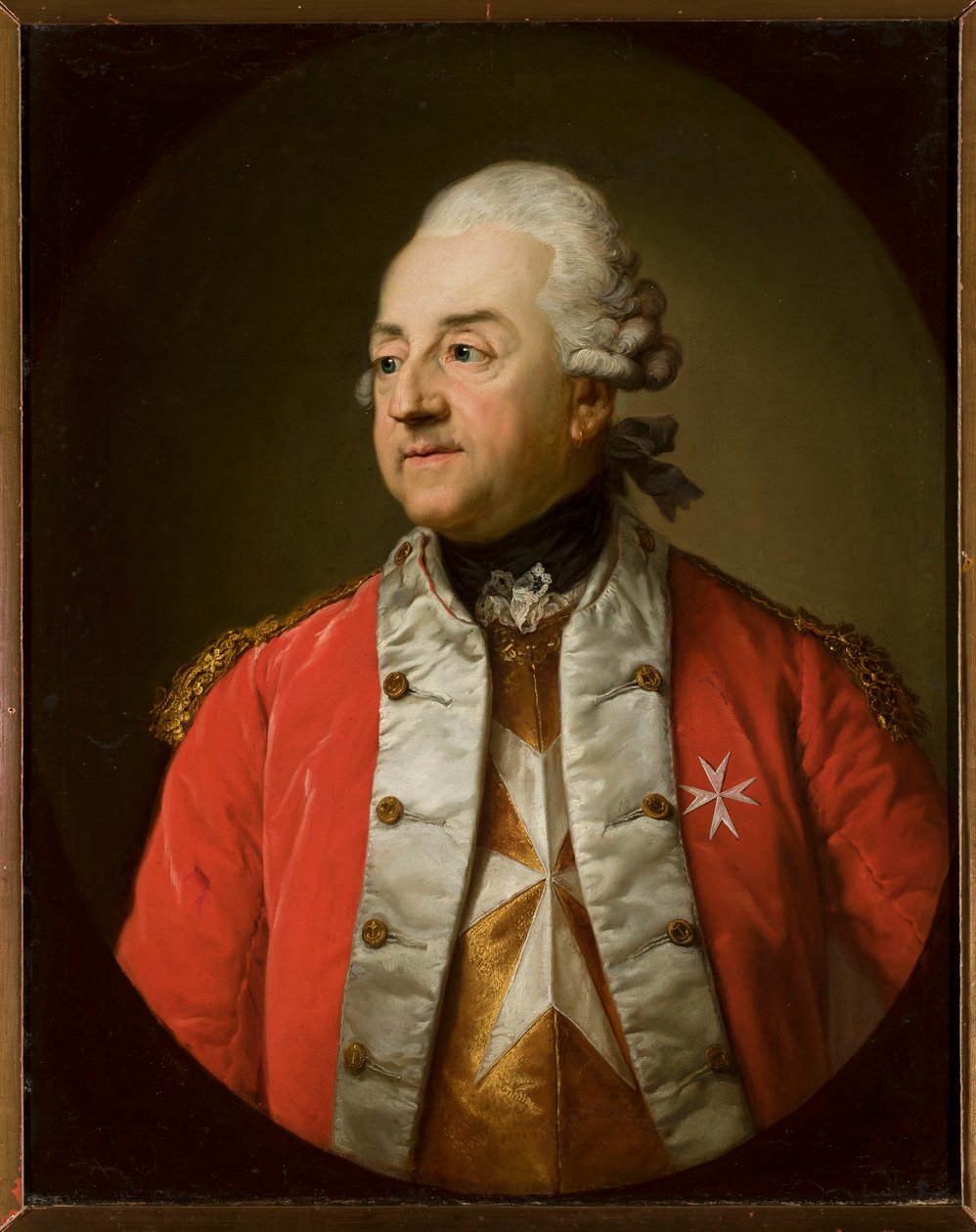 Portrett av Johann N. Schaffgotsch i militæruniform av Anton Graff
