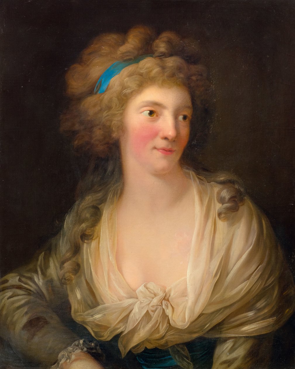 Prinsesse Frederica Charlotte av Preussen 1767-1820, hertuginne av York og Albany. av Anton Graff