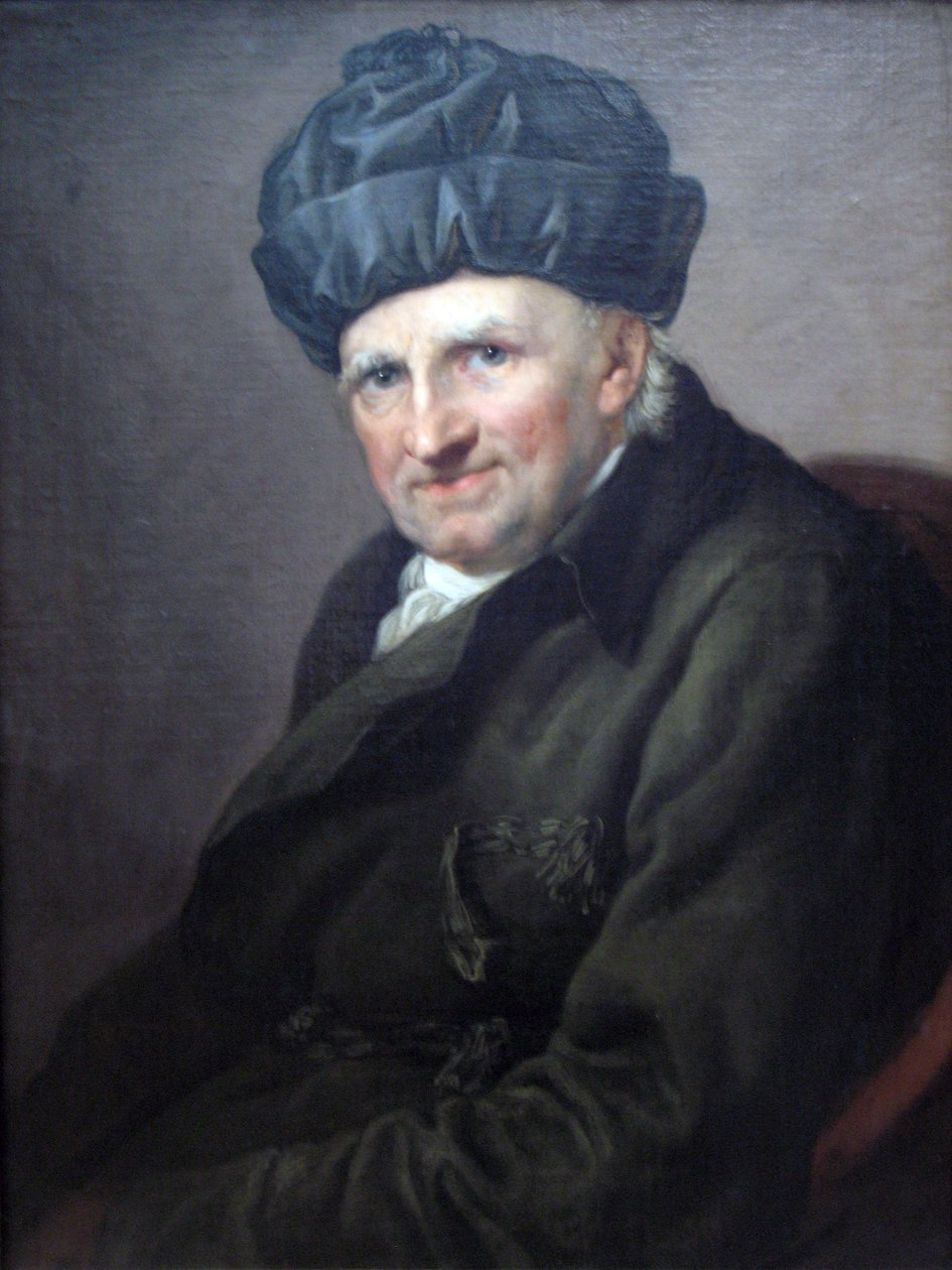 Provost Johann Joachim Spalding i en husfrakk av Anton Graff