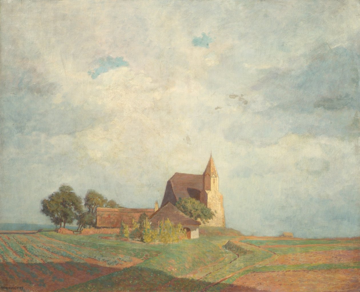 Kirke i Holzern nær Sausenstein av Anton Hans Karlinsky