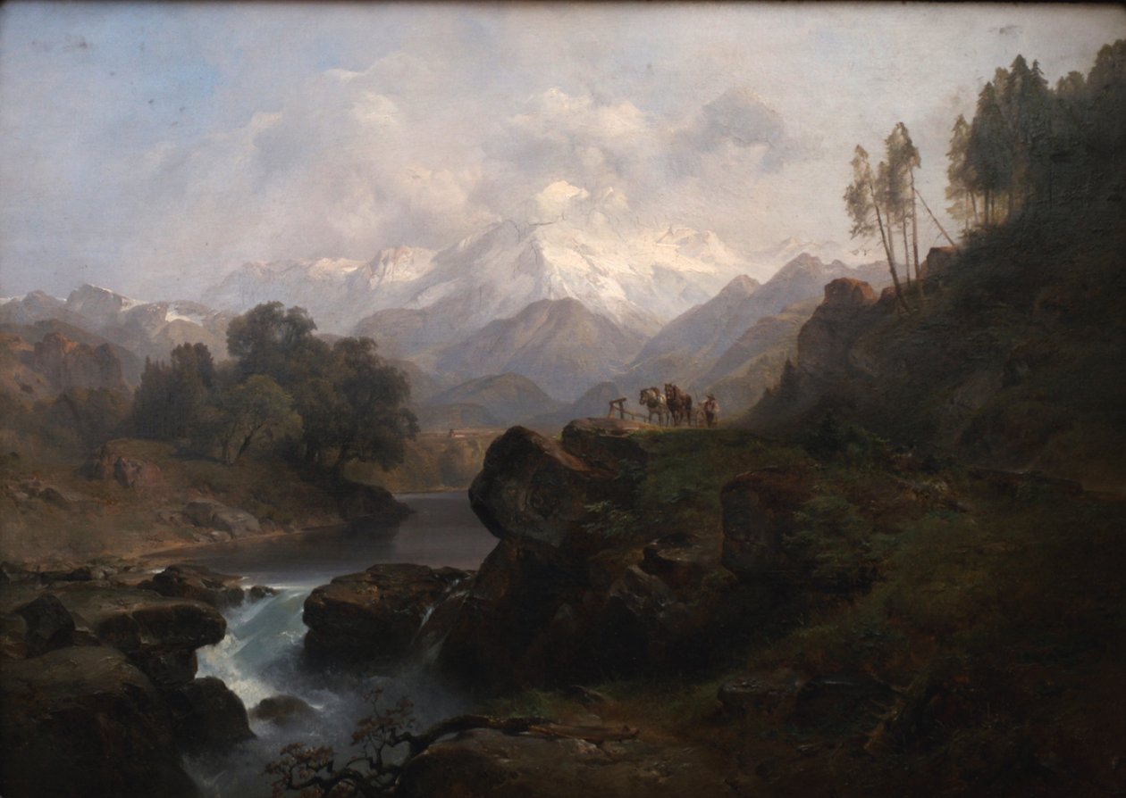 Fjelllandskap med Wiesbachhorn av Anton Hansch