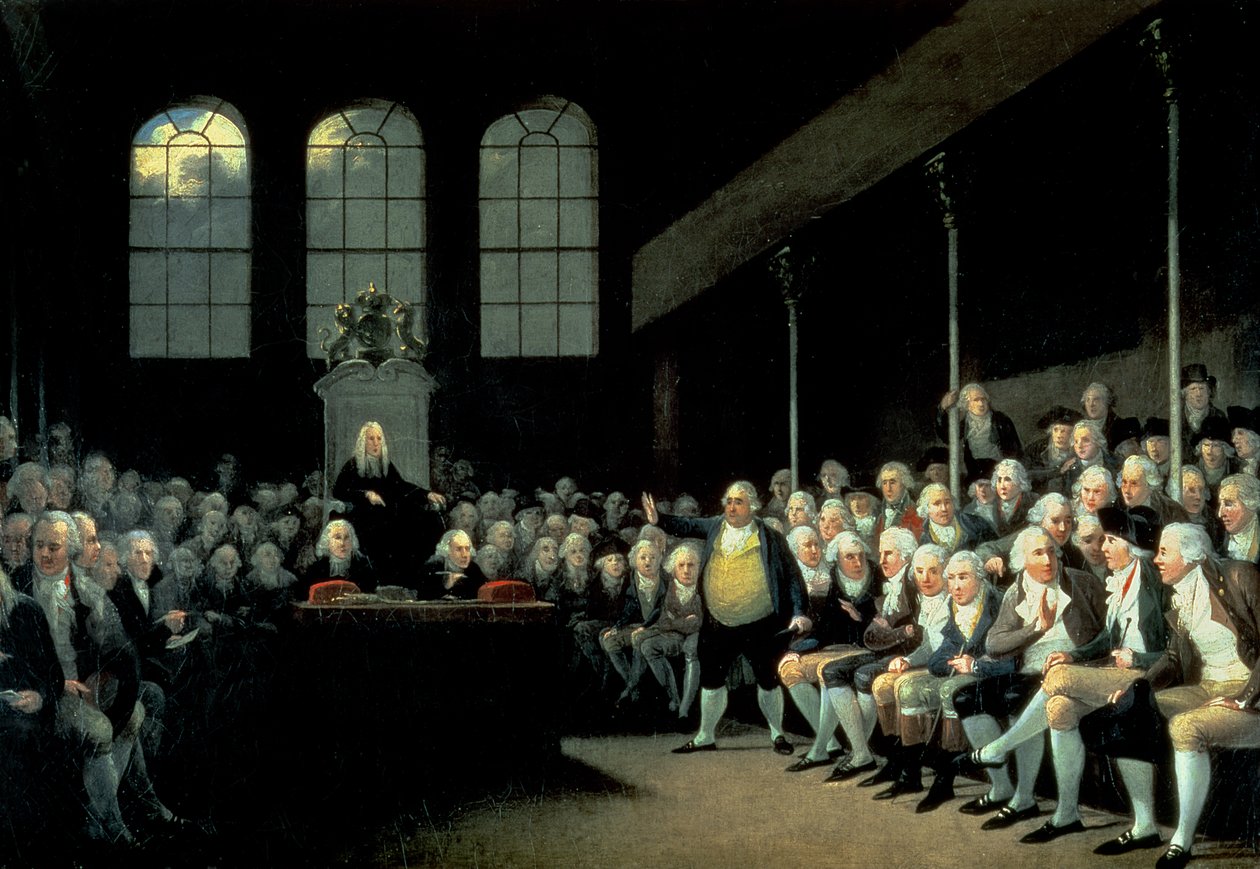 Charles James Fox (1749-1806) Henvender seg til Underhuset under Pitt-departementet av Anton Hickel