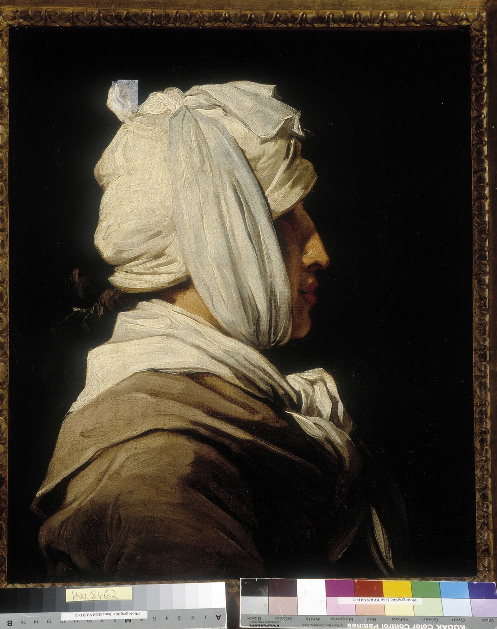 Portrett av maleren Anicet Charles Gabriel Lemonnier (1743-1824), et bandee-hode av Anton Ignaz (after) Melling