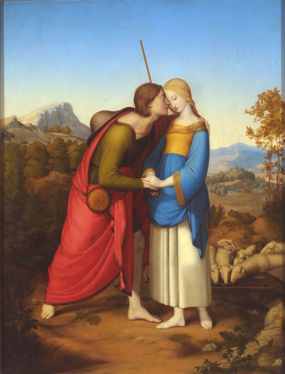 Jacob møter Rachel ved brønnen, ca. 1826 av Anton Josef Dräger