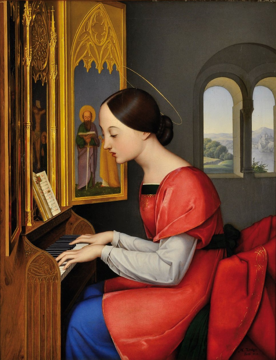 Saint Cecilia, 1823 av Anton Josef Dräger