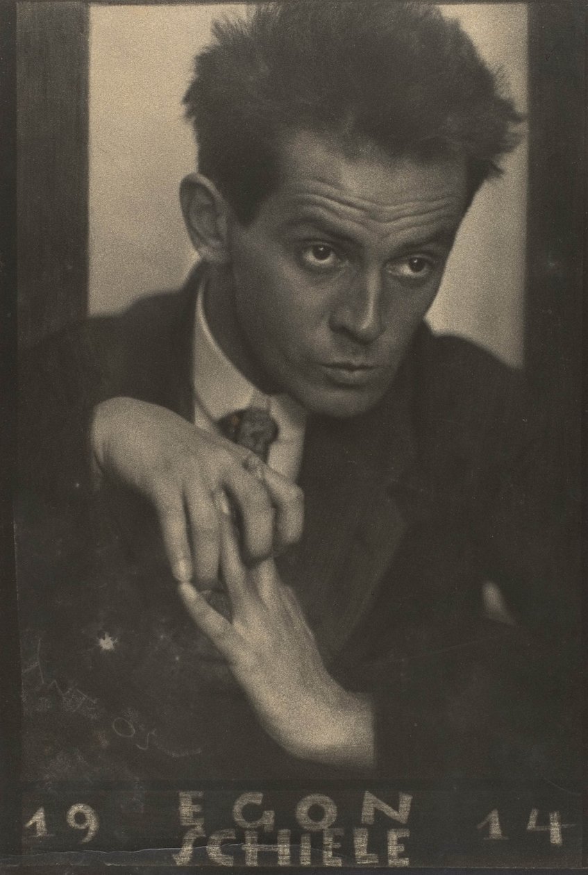 Egon Schiele, 1914 (gelatinsølvtrykk) av Anton Josef Trcka