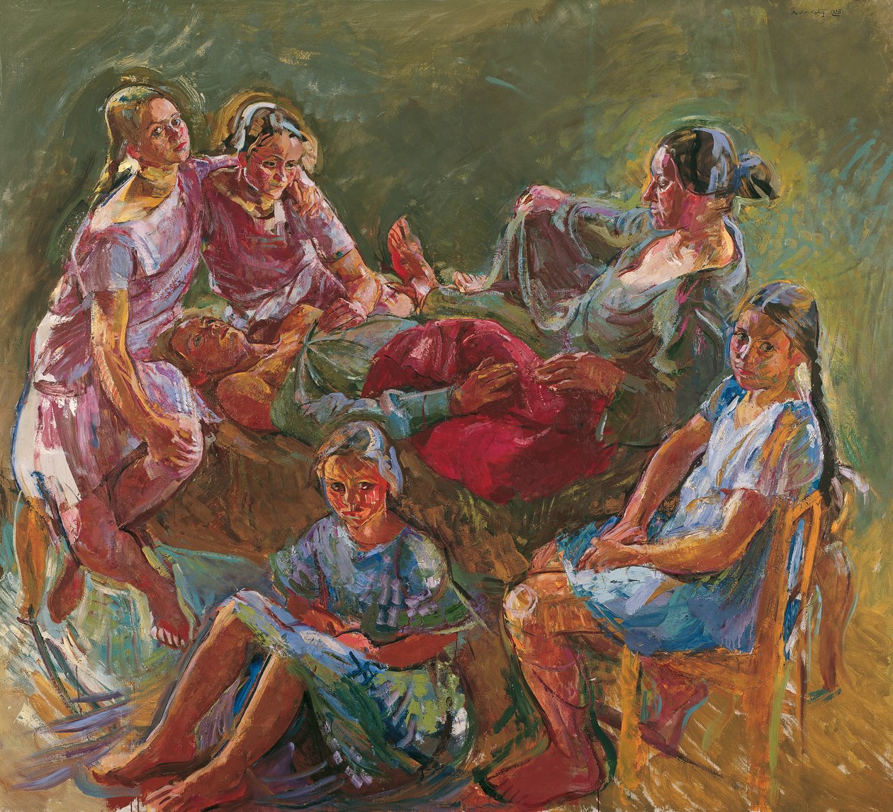 Kunstnerens familie av Anton Kolig