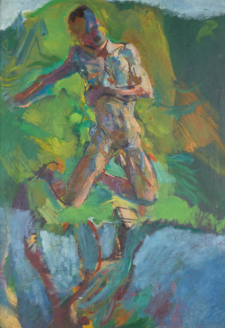 Knælende narcissus av Anton Kolig