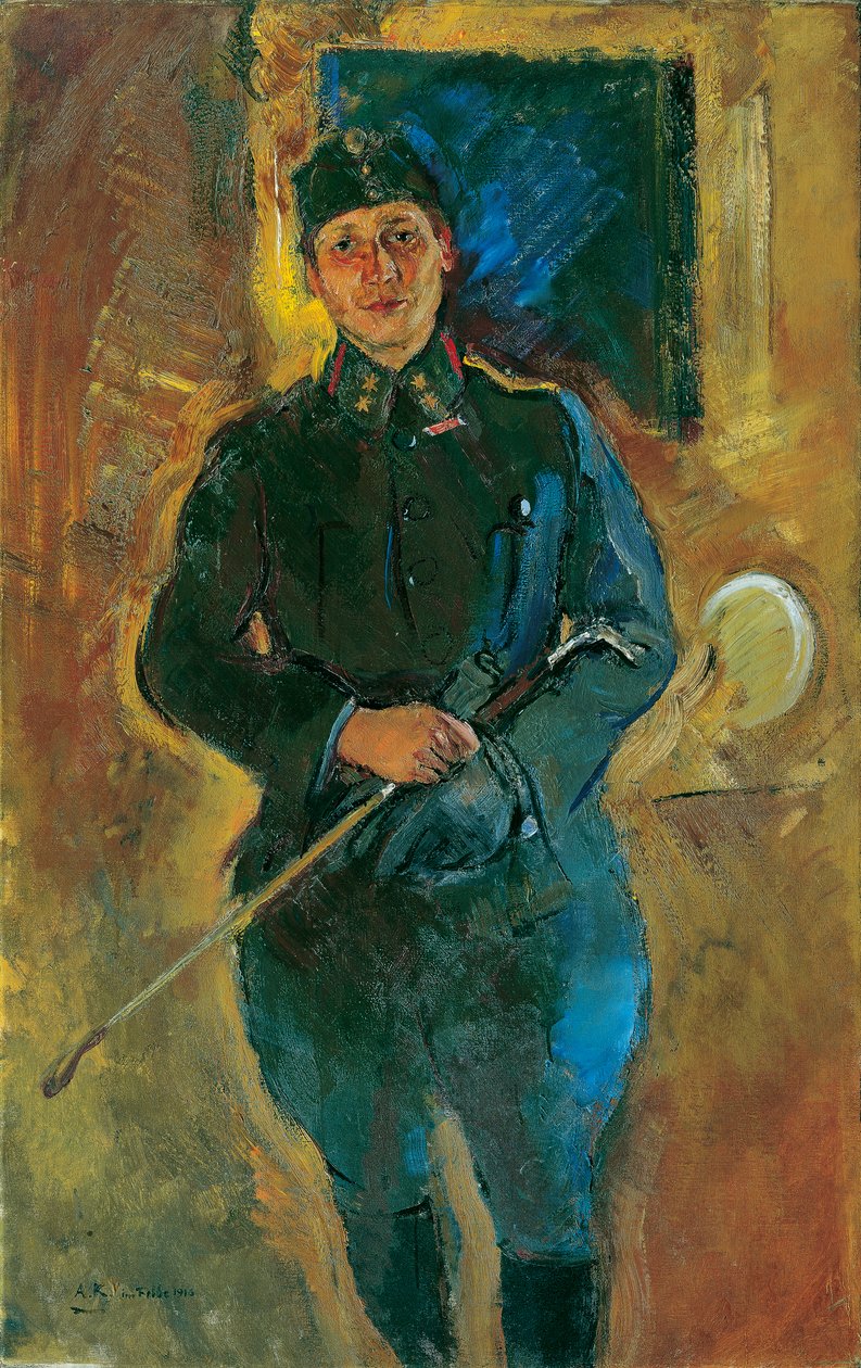 Otto von Aichelburg-Zossenegg som kavaleriløytnant av Anton Kolig