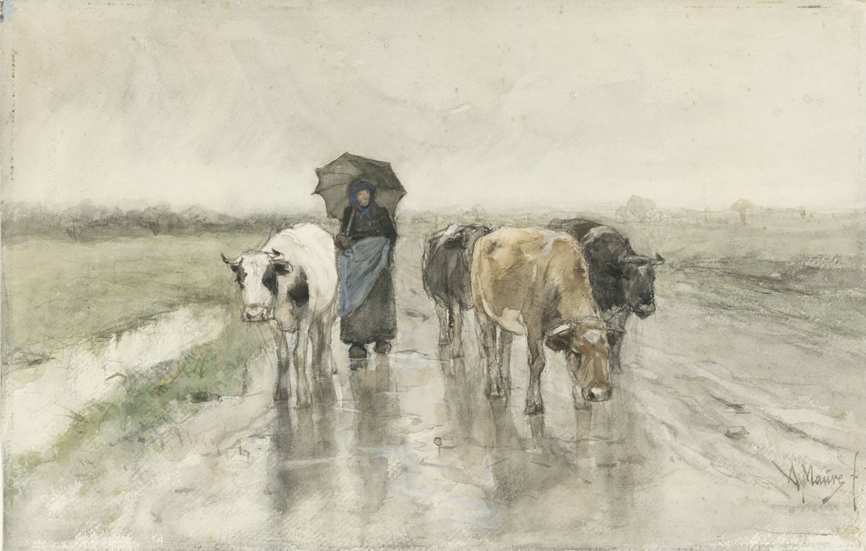 A Herdess with Cows on a Country Road in the Rain Een boerin met koeien op een landweg in de regen   1396562   no       norwegian Successfully Translated  Original: A Male Nude Kneeling Translat: A Male Nude Kneeling 1226092 no norwegian Successfully Trans av Anton Mauve