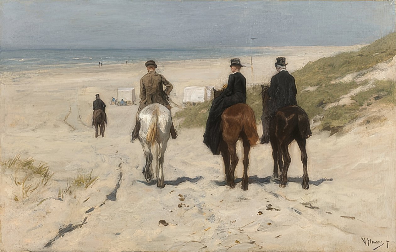 Hestetur på stranden. 1876 av Anton Mauve