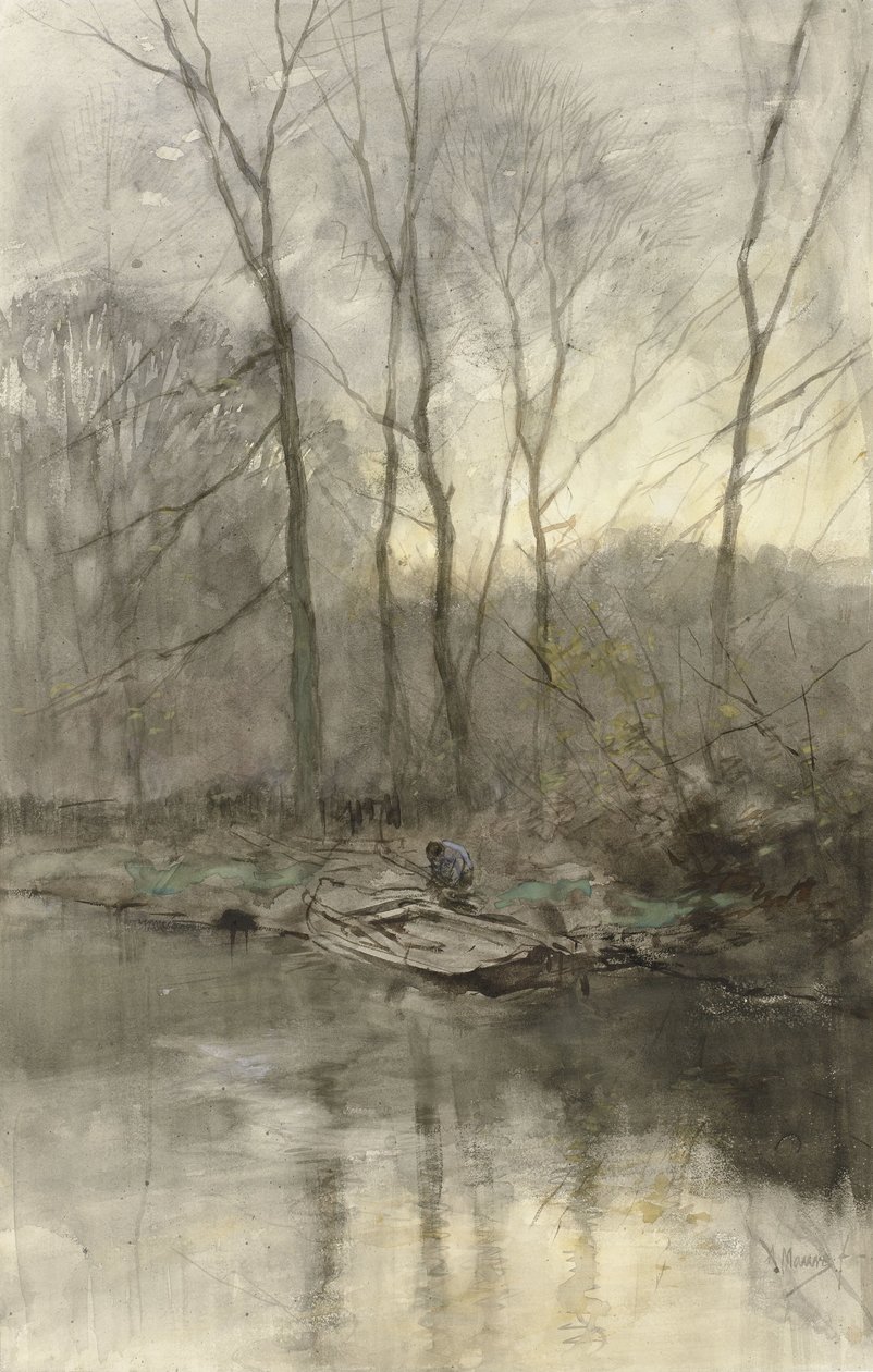 Skogkant på vannet av Anton Mauve