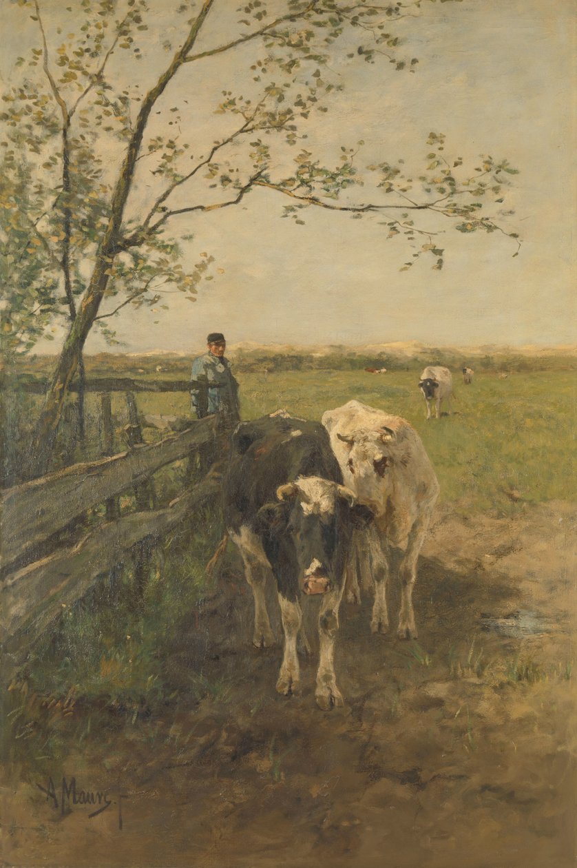 Melken bøyes av Anton Mauve