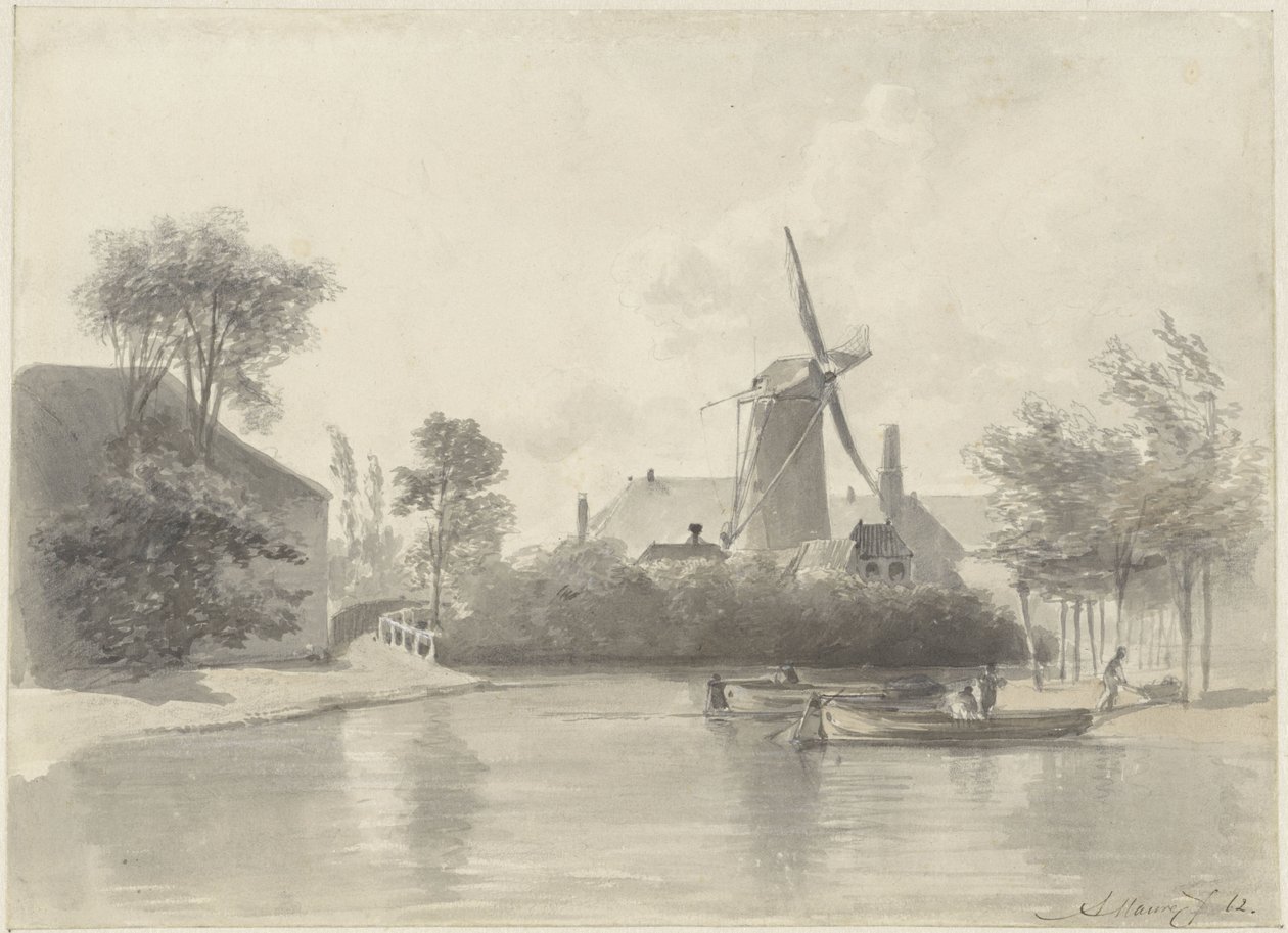 Utsikt over Haarlem av Anton Mauve