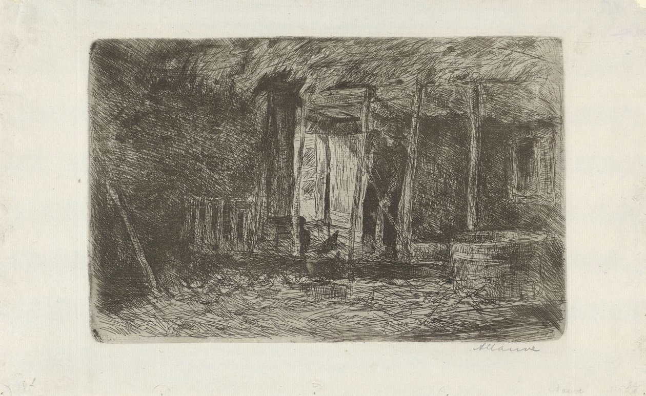 Høyfjøs av Anton Mauve