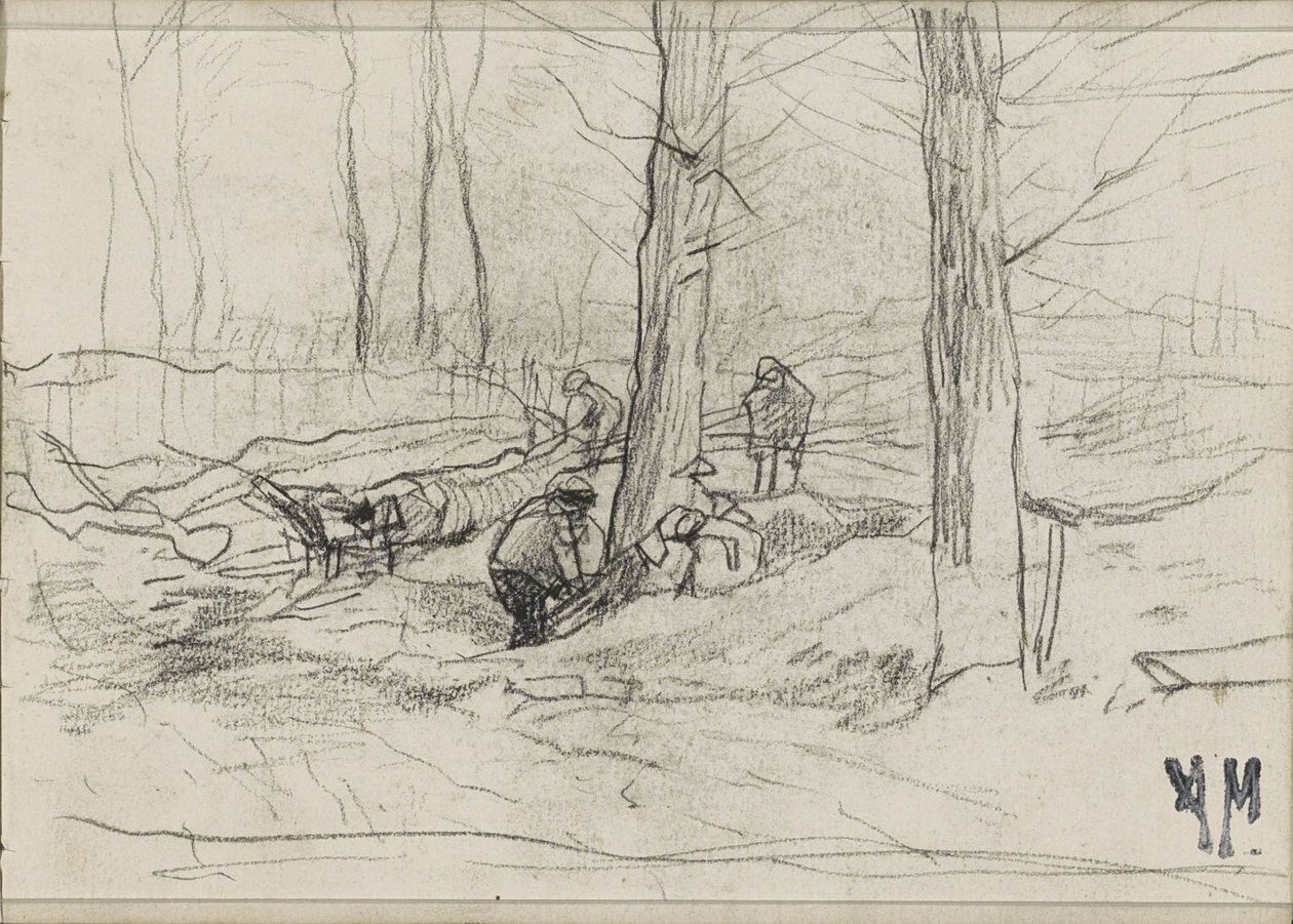 Tømmerhoggere i en skog av Anton Mauve