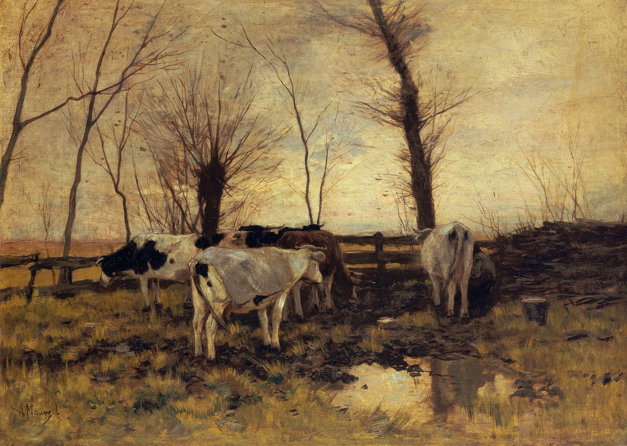 Kyr på beite av Anton Mauve