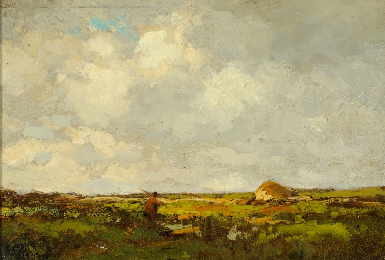Landskap (olje på tre) av Anton Mauve