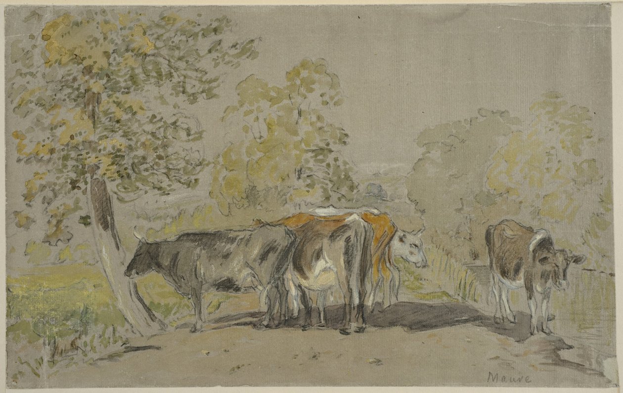 Landskap med storfe av Anton Mauve