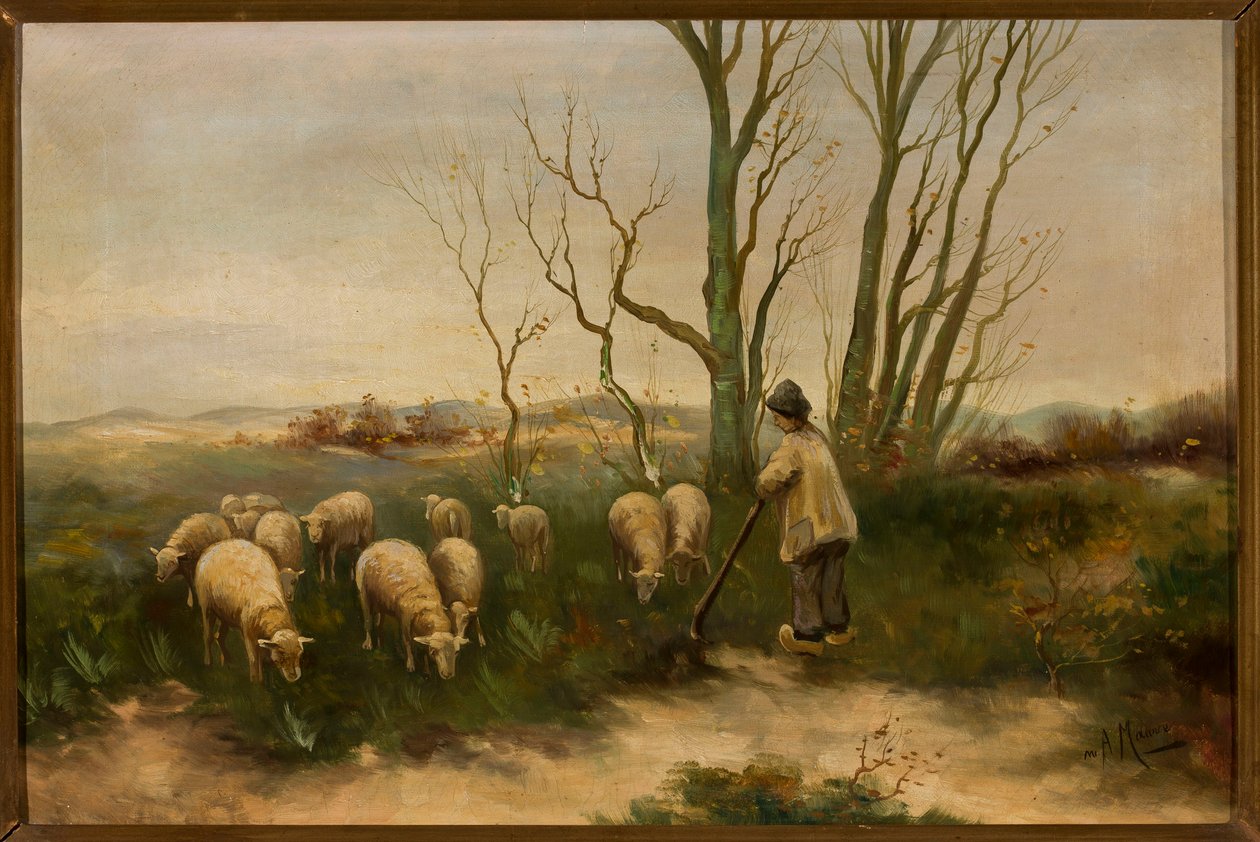 Gjeter og sauer av Anton Mauve