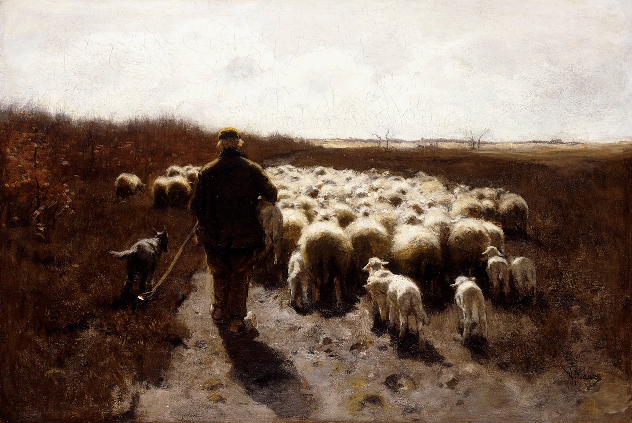 flokkens retur, av Anton Mauve