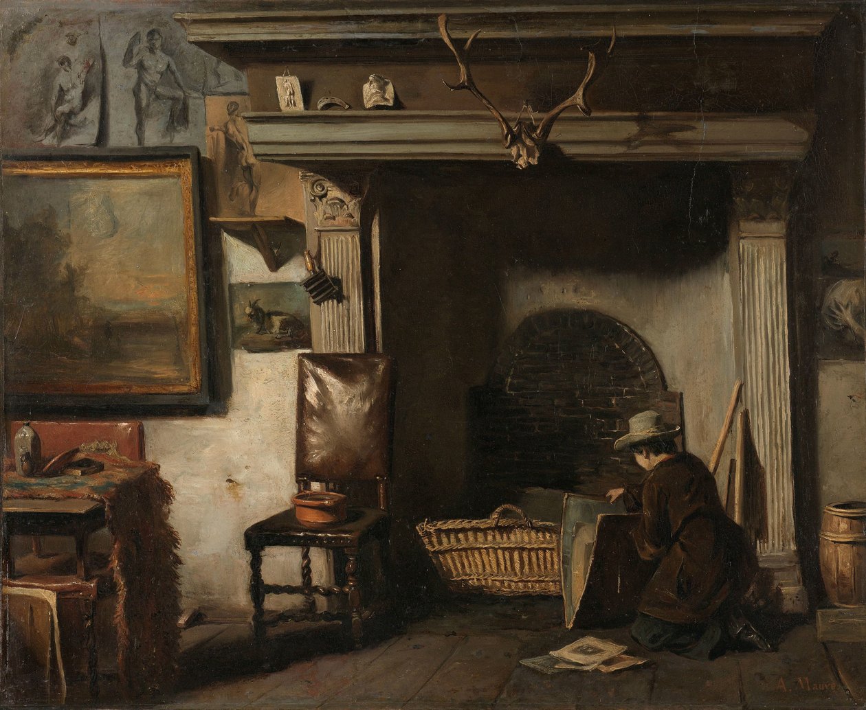 Studioet til Haarlem-maleren Pieter Frederik van Os Studioet til Haarlem-maleren Pieter Frederik van Os av Anton Mauve