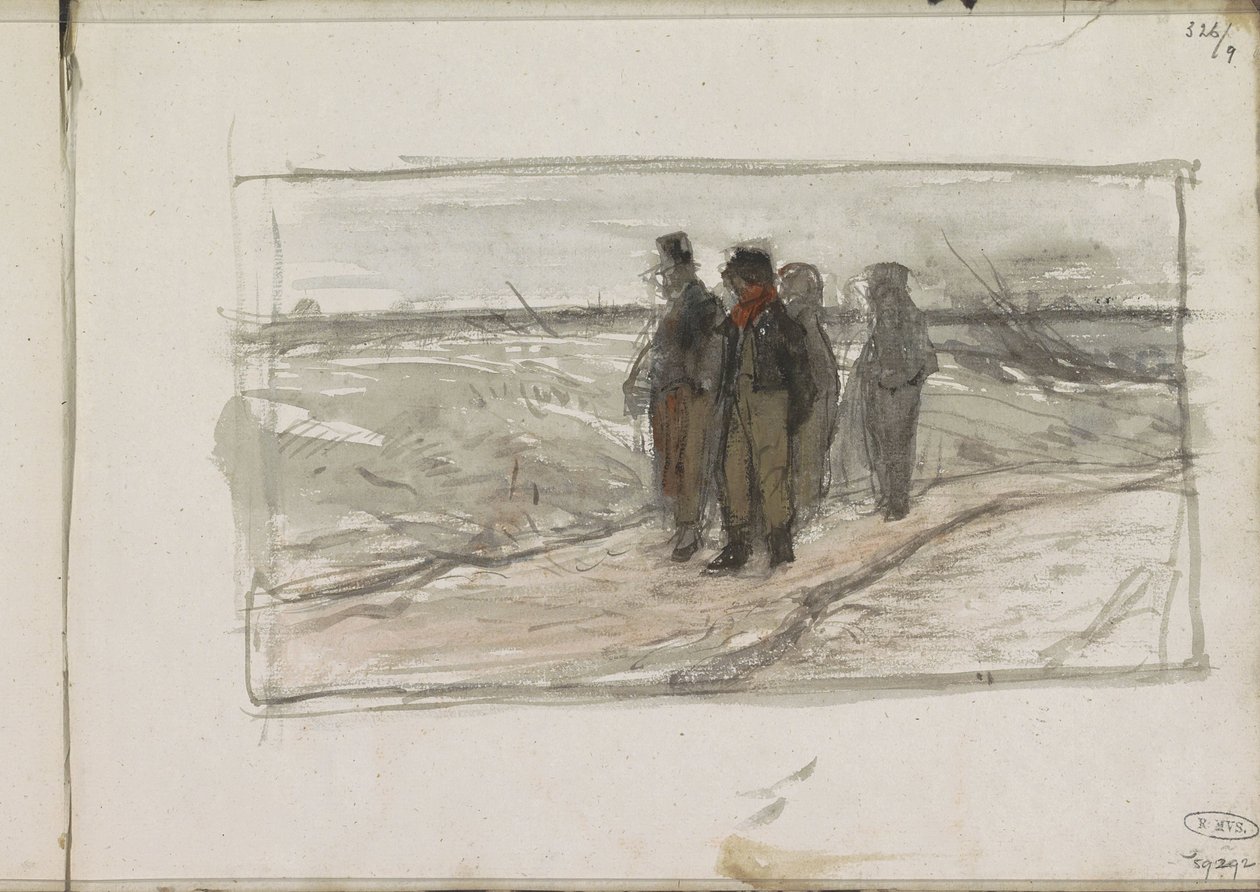 Fire menn på sti av Anton Mauve