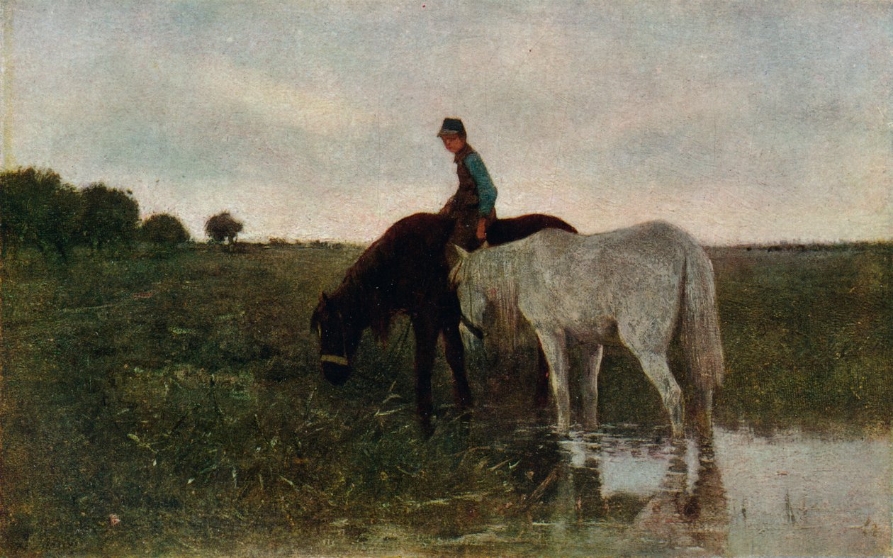 Vanningshester, 1871, 1913 av Anton Mauve