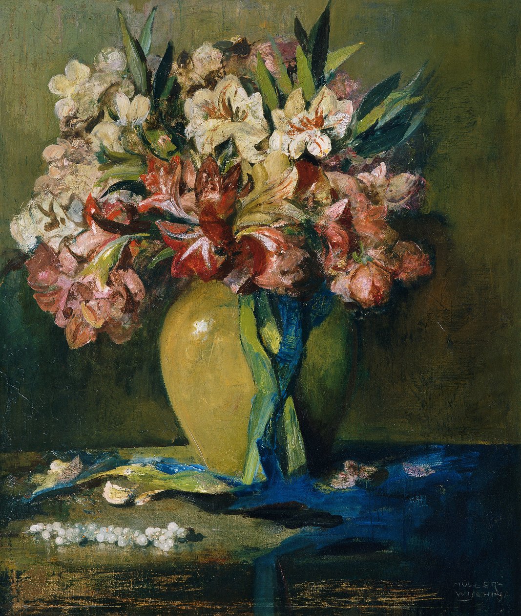 En haug med blomster av Anton Müller Wischin
