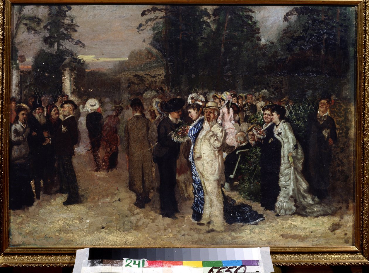 Offentlige festligheter i Sokolniki Park (Moskva) (Offentlig glede i Sokolniki). Maleri av Nikolai Pavlovich Chekhov (1859-1889). Olje på lerret, russisk kunst. Statens sentrale litterære museum, Moskva. av Anton Pavlovich Chekhov