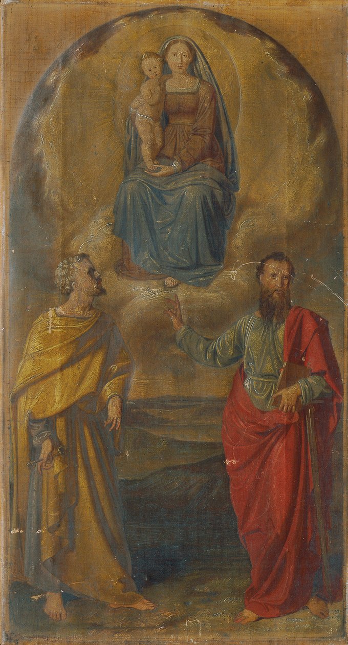 Maria med Jesusbarnet og de hellige Peter og Paulus av Anton Psenner