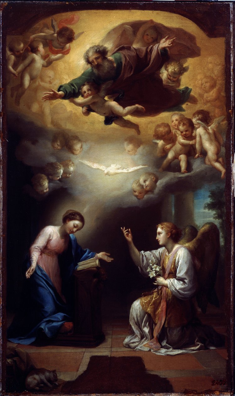 Annunciation, ca. 1767 (olje på lerret) av Anton Raphael Mengs