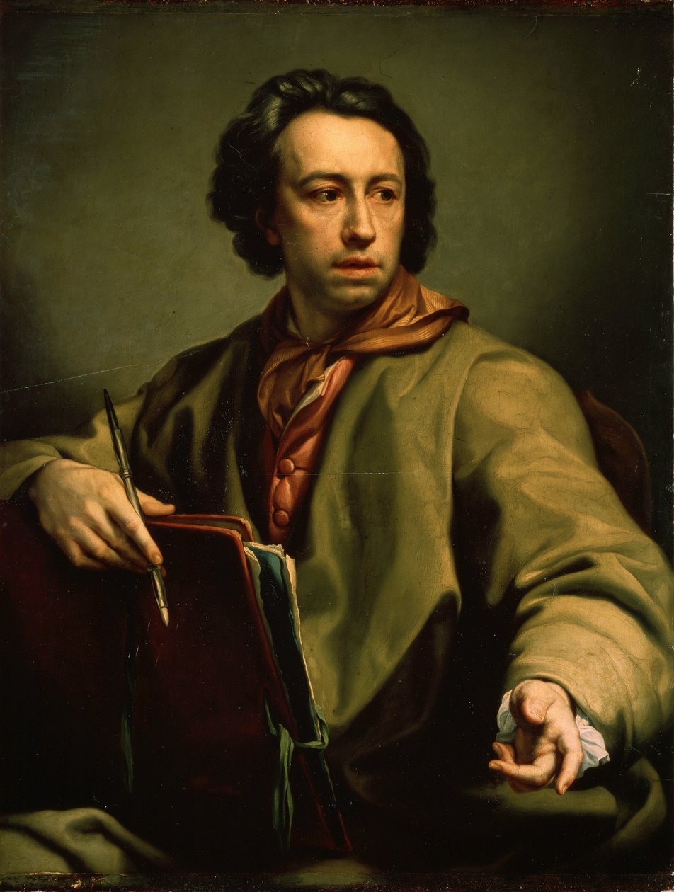 Selvportrett (Selvportrett). Maleri av Anton Raphael Mengs (1728-1779), ca 1775. Olje på tre. Tysk kunst, klassisk stil. Eremitasjemuseet, St. Petersburg. av Anton Raphael Mengs