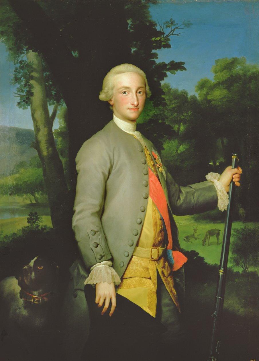 Charles de Bourbon (1748-1819) Prins av Asturias (olje på lerret) av Anton Raphael Mengs