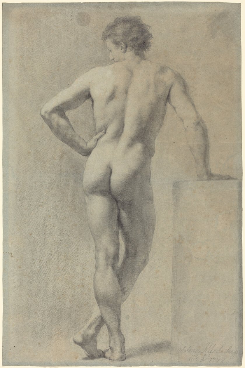 Studie av mannlig akt av Anton Raphael Mengs