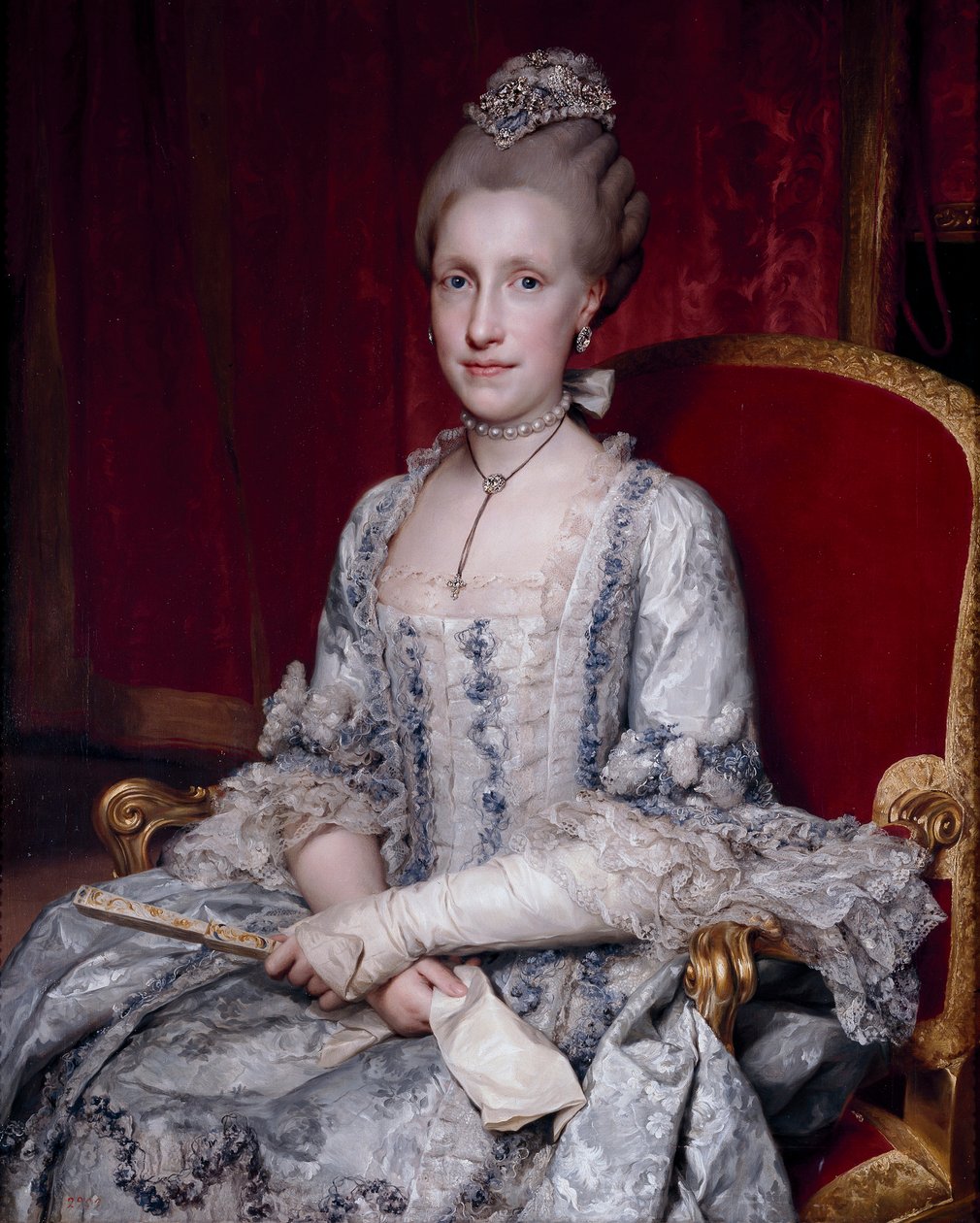 Maria Louise av Spania (1745-1792) (Marie Louise) - Portrett av Infanta Maria Luisa av Spania (1745-1792), den hellige romerske keiserinne av Mengs, Anton Raphael (1728-1779) av Anton Raphael Mengs