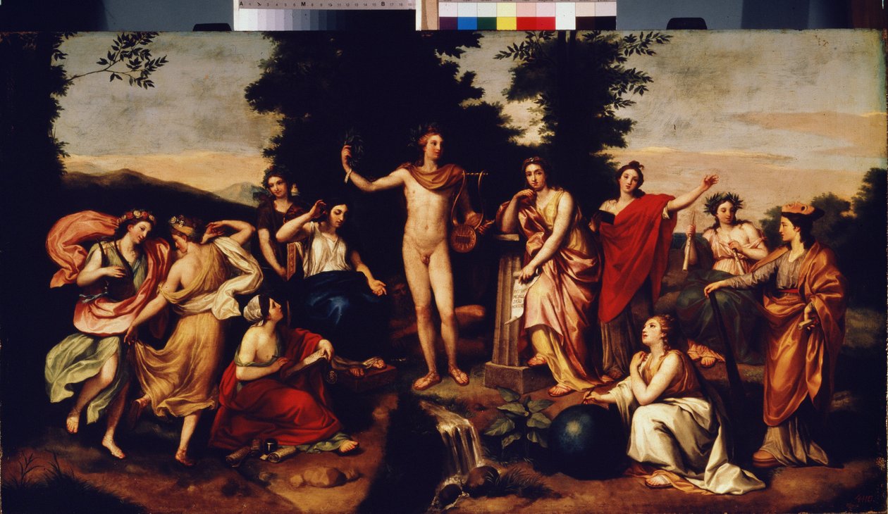 Parnassus, ca. 1750-60 av Anton Raphael Mengs