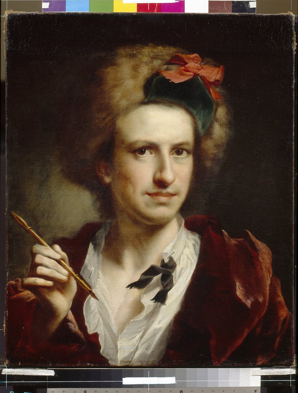 Portrett av gravøren Francesco Bartolozzi (1728-1813). Maleri av Anton Raphael Mengs (1728-1779), olje på lerret. tysk kunst av Anton Raphael Mengs