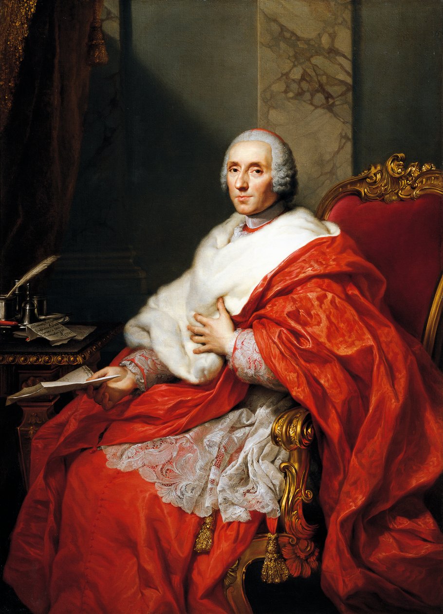 Portrett av kardinal Alberico Archinto, av Anton Raphael Mengs, olje på lerret av Anton Raphael Mengs